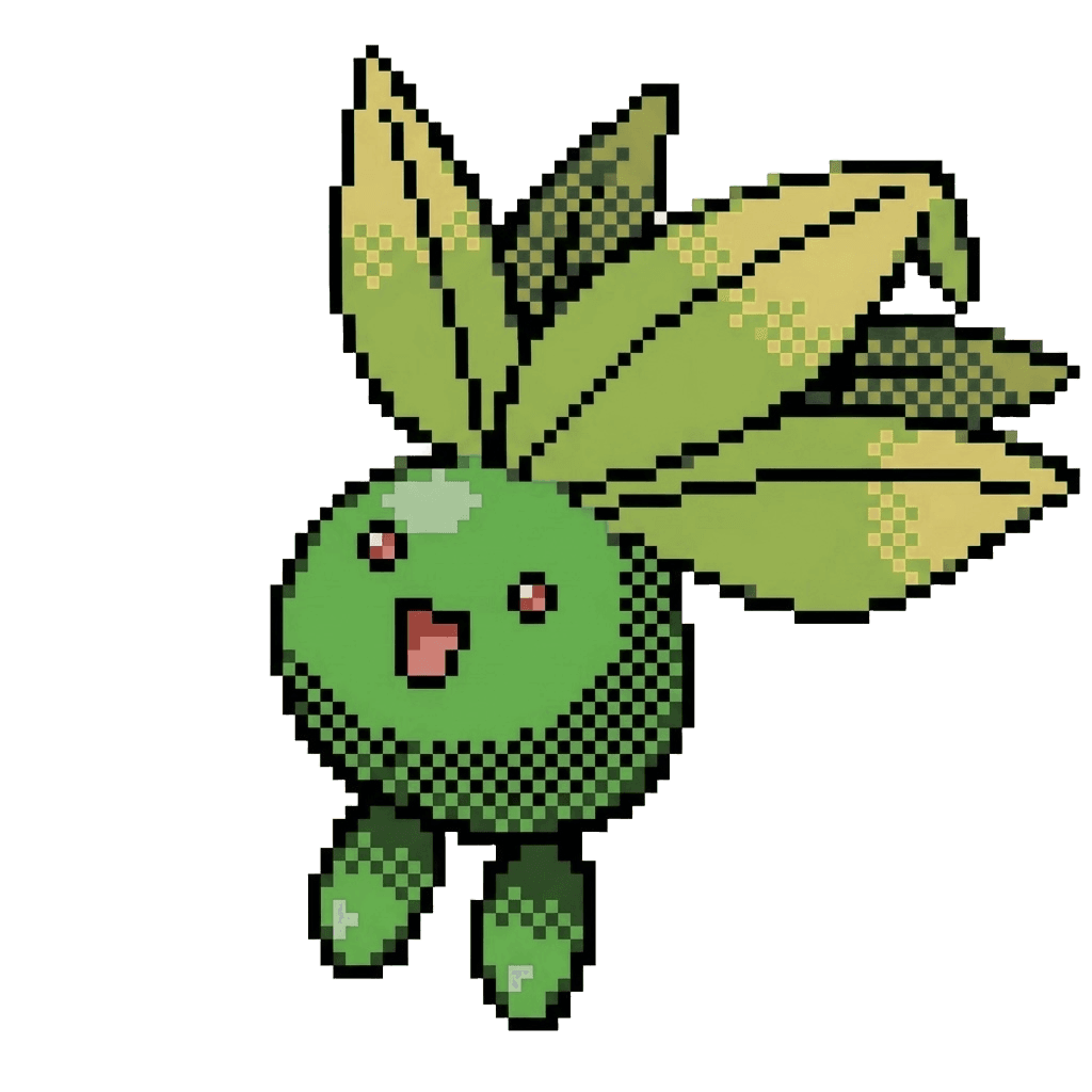 Shiny Oddish pixel art